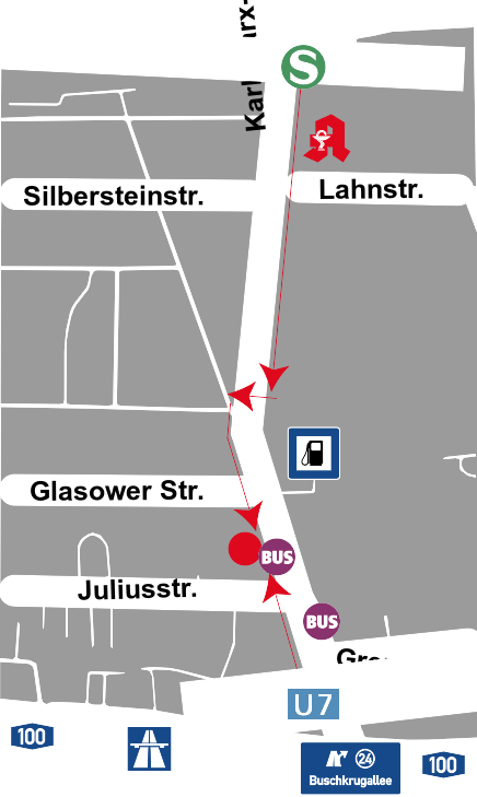 Lageplan Gemeinschaftspraxis für Neurologie und Psychiatrie